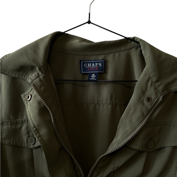 Chaps Olive Green Utility Jacket Size M - Picture 2 of 4